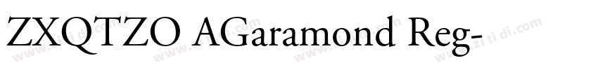 ZXQTZO AGaramond Reg字体转换